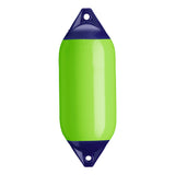 Lime boat fender with Navy-Top, Polyform F-5 