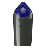 Graphite boat fender with Navy-Top, Polyform F-6 angled shot
