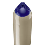 Sand boat fender with Navy-Top, Polyform F-6 angled shot