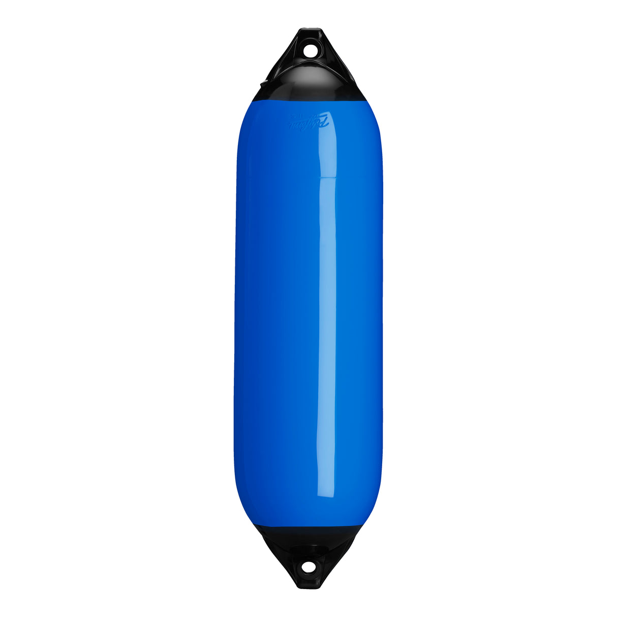 Blue boat fender with Black-Top, Polyform F-6