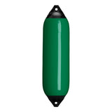 Forest Green boat fender with Black-Top, Polyform F-6