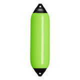 Lime boat fender with Black-Top, Polyform F-6