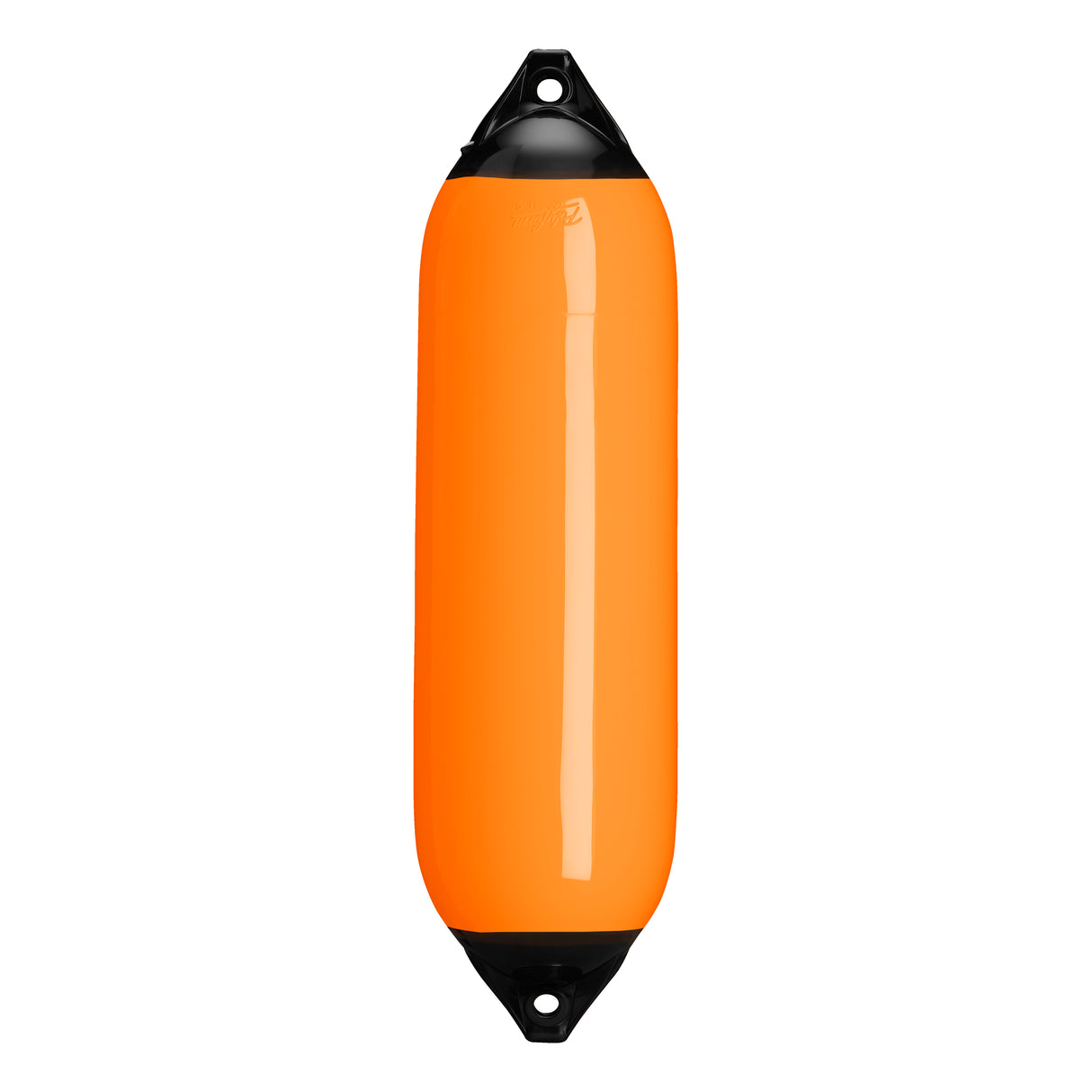 Orange boat fender with Black-Top, Polyform F-6