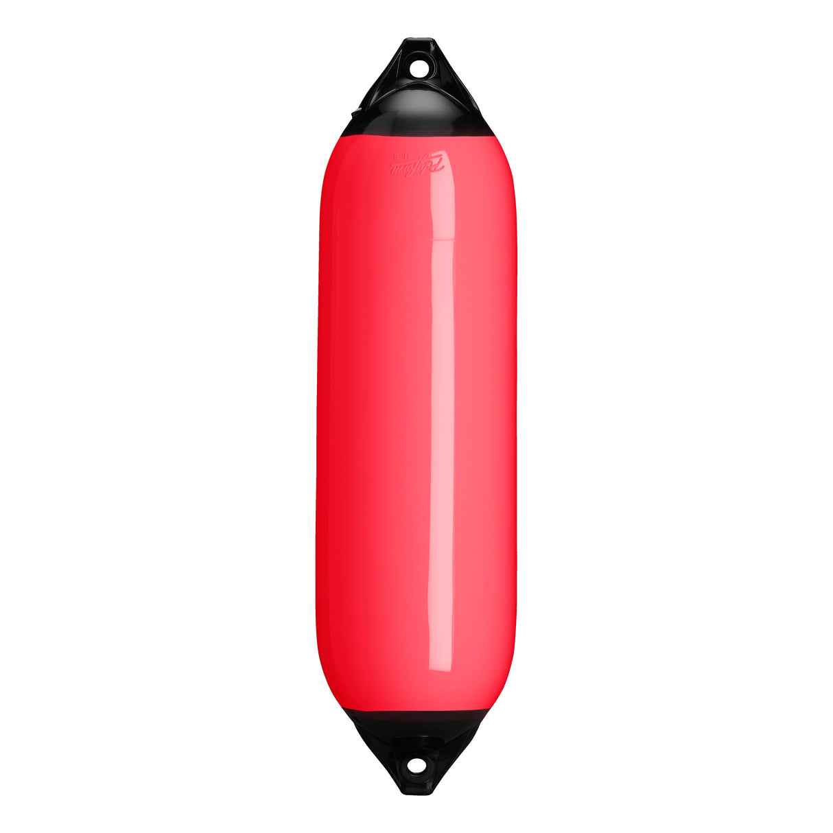 Red boat fender with Black-Top, Polyform F-6