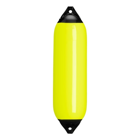 Saturn Yellow boat fender with Black-Top, Polyform F-6