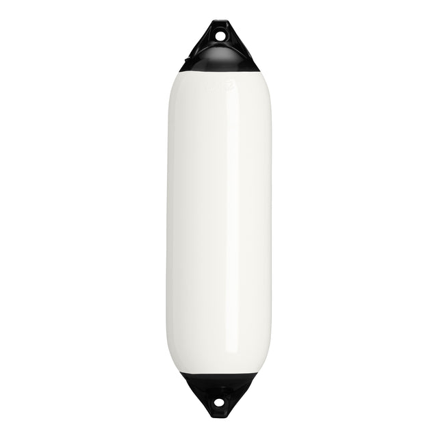 White boat fender with Black-Top, Polyform F-6