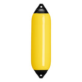 Yellow boat fender with Black-Top, Polyform F-6