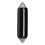 Black boat fender with Grey-Top, Polyform F-6