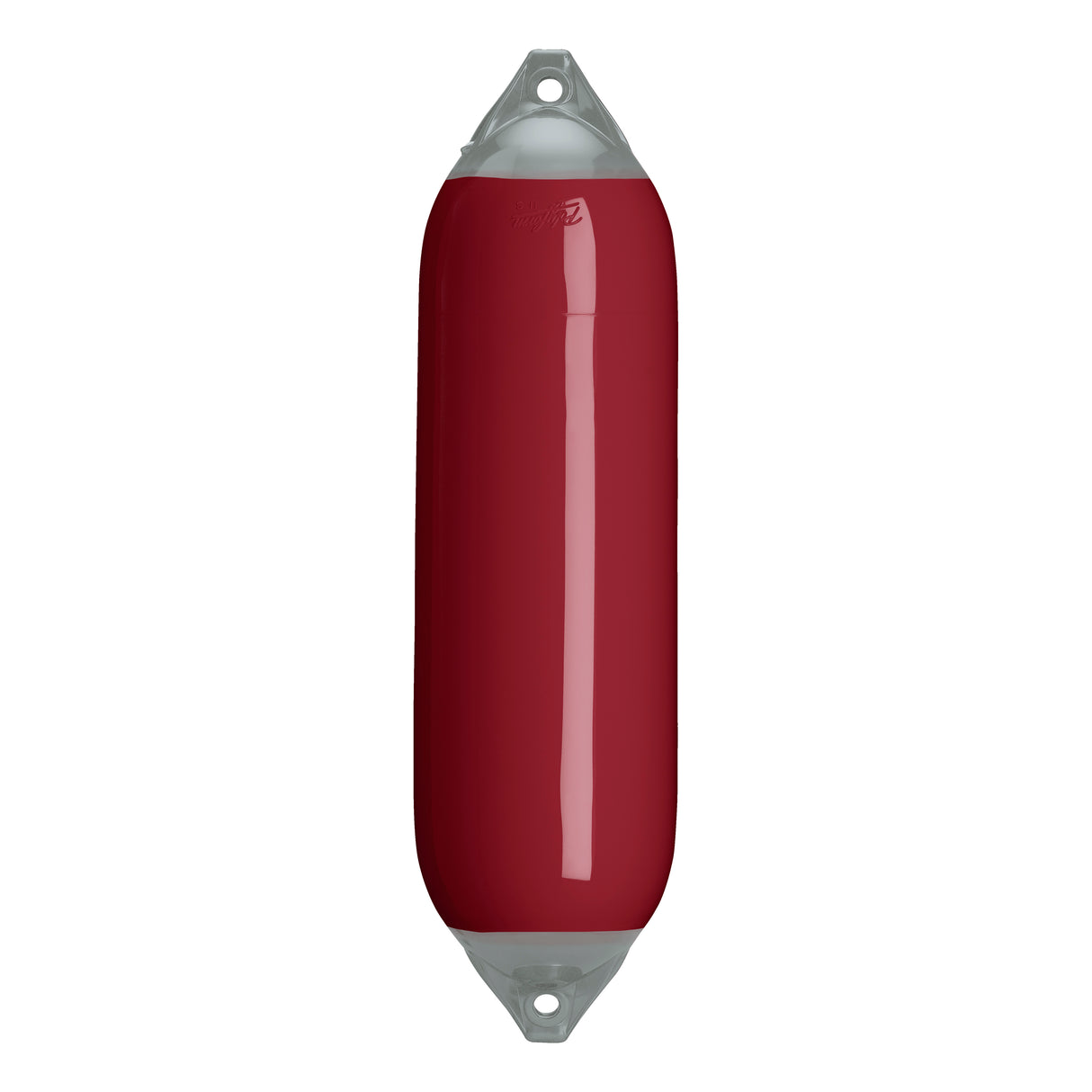 Burgundy boat fender with Grey-Top, Polyform F-6