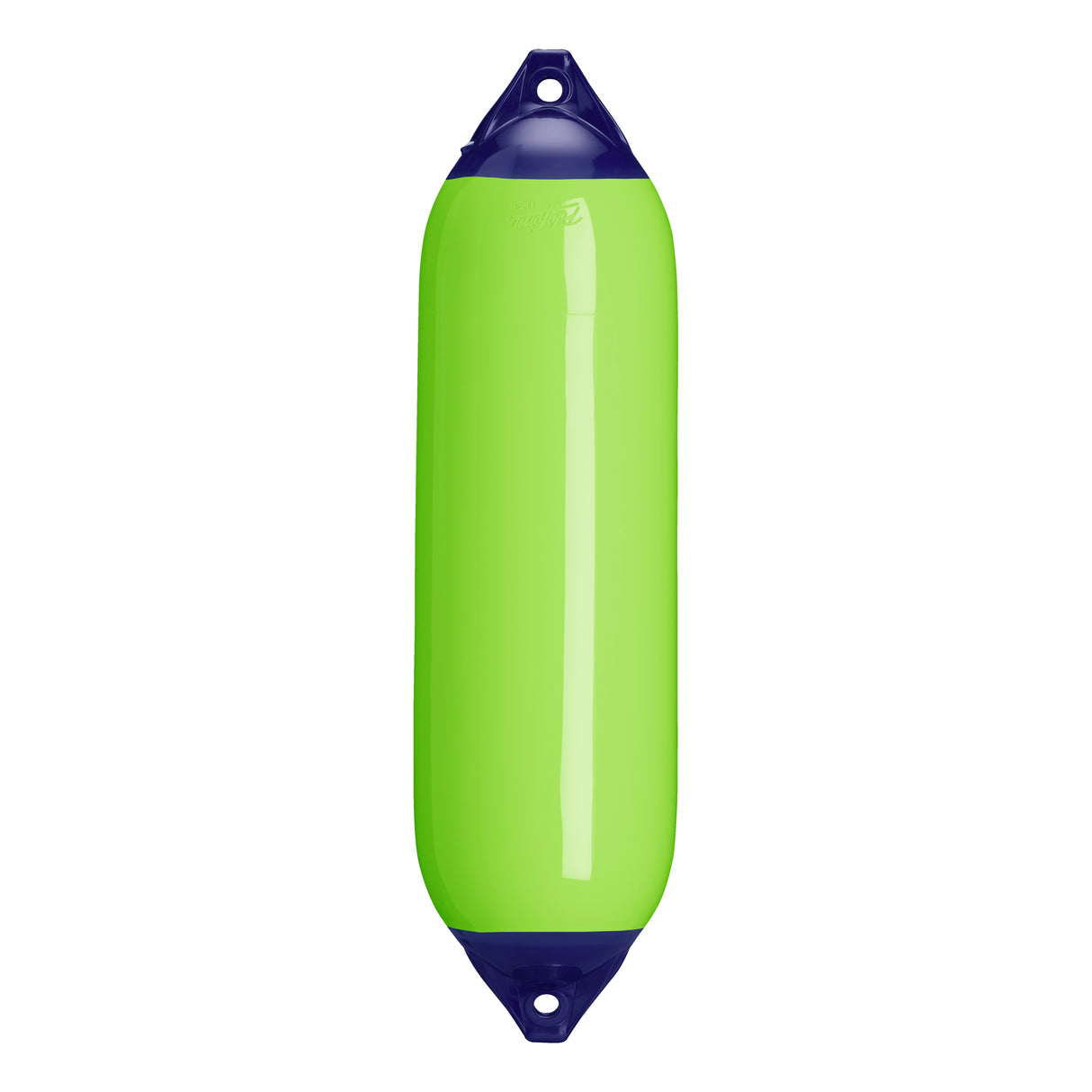 Lime boat fender with Navy-Top, Polyform F-6 