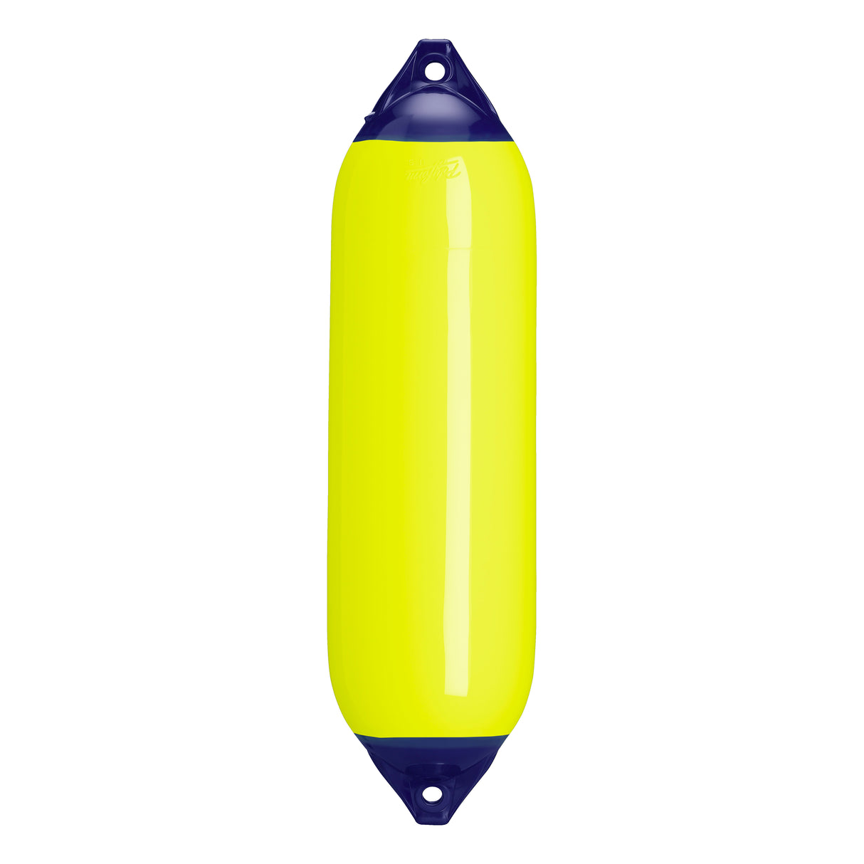 Saturn Yellow boat fender with Navy-Top, Polyform F-6 