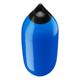 Blue boat fender with Black-Top, Polyform F-7 angled shot