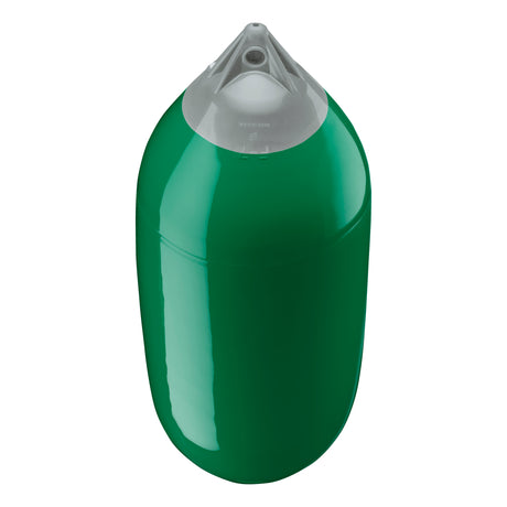 Forest Green boat fender with Grey-Top, Polyform F-7 angled shot
