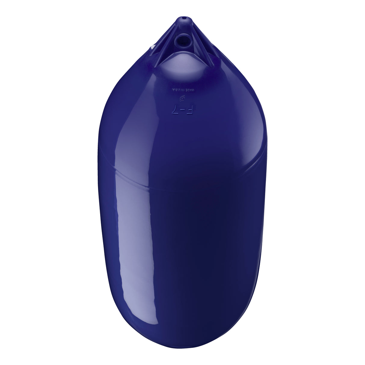 Navy Blue boat fender with Navy-Top, Polyform F-7 angled shot