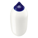 White boat fender with Navy-Top, Polyform F-7 angled shot