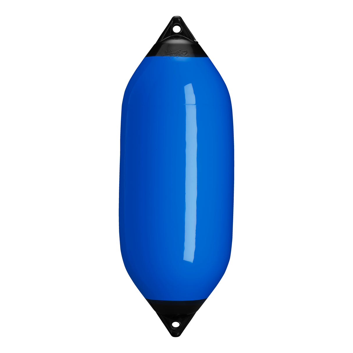 Blue boat fender with Black-Top, Polyform F-7