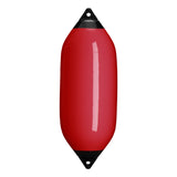 Classic Red boat fender with Black-Top, Polyform F-7