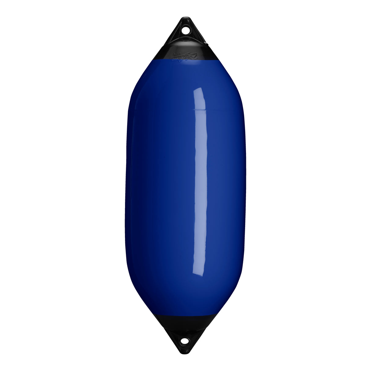 Cobalt Blue boat fender with Black-Top, Polyform F-7
