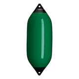 Forest Green boat fender with Black-Top, Polyform F-7