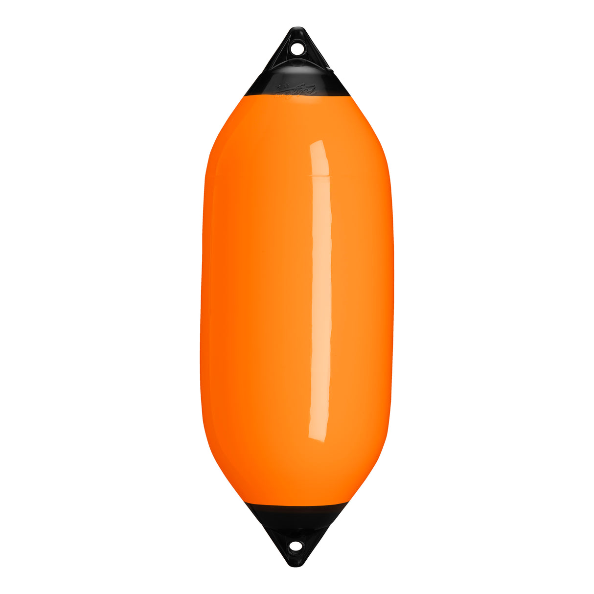 Orange boat fender with Black-Top, Polyform F-7