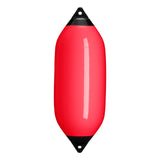Red boat fender with Black-Top, Polyform F-7