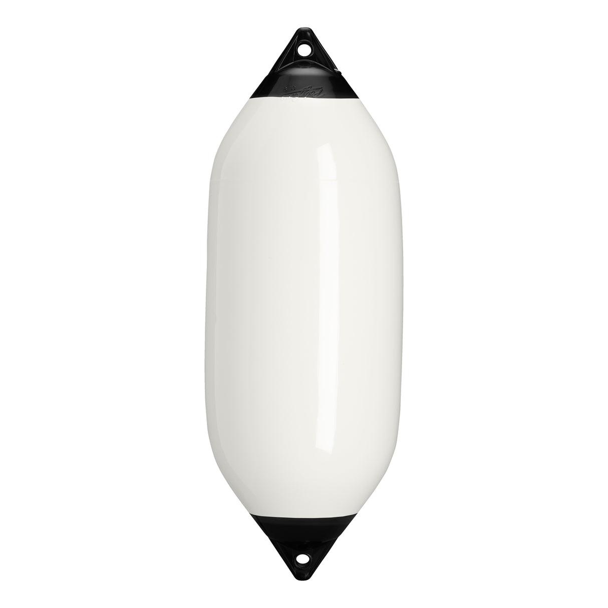 White boat fender with Black-Top, Polyform F-7
