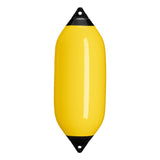 Yellow boat fender with Black-Top, Polyform F-7