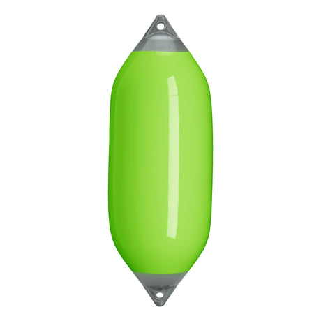 Lime boat fender with Grey-Top, Polyform F-7