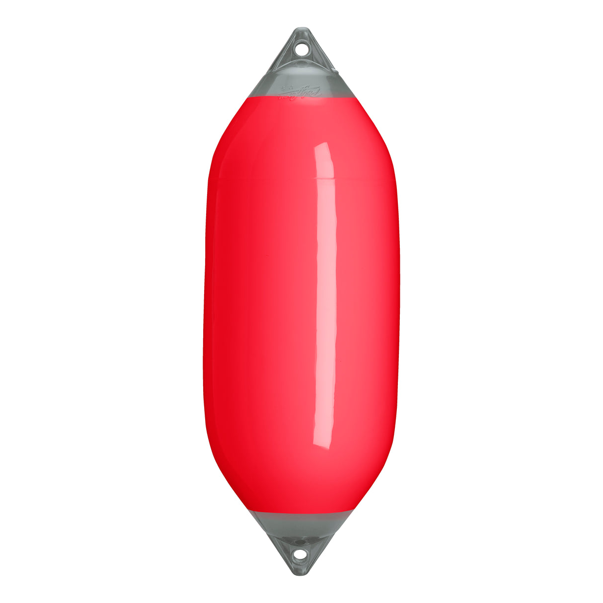 Red boat fender with Grey-Top, Polyform F-7