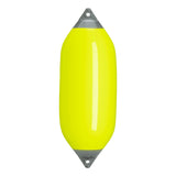 Saturn Yellow boat fender with Grey-Top, Polyform F-7