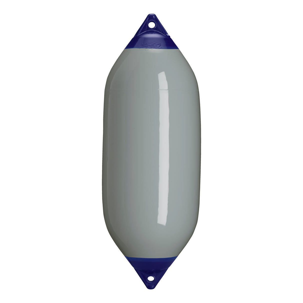 Grey boat fender with Navy-Top, Polyform F-7 