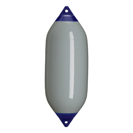 Grey boat fender with Navy-Top, Polyform F-7 