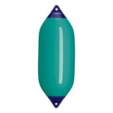 Teal boat fender with Navy-Top, Polyform F-7 