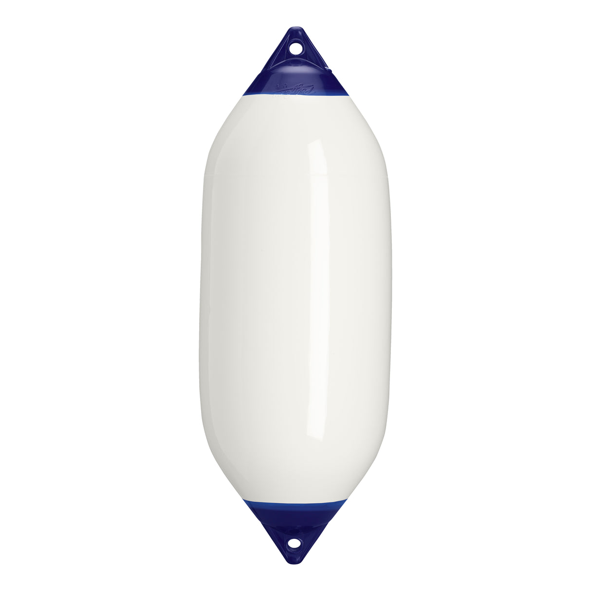 White boat fender with Navy-Top, Polyform F-7 