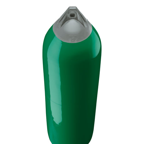 Forest Green boat fender with Grey-Top, Polyform F-8 angled shot