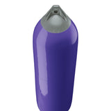 Purple boat fender with Grey-Top, Polyform F-8 angled shot
