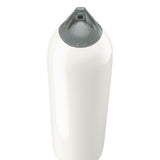 White boat fender with Grey-Top, Polyform F-8 angled shot