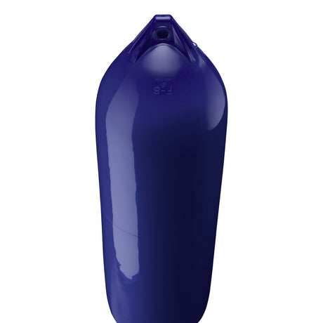 Navy Blue boat fender with Navy-Top, Polyform F-8 angled shot