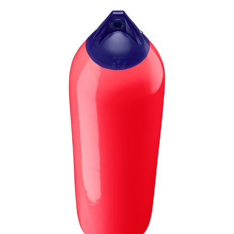 Red boat fender with Navy-Top, Polyform F-8 angled shot