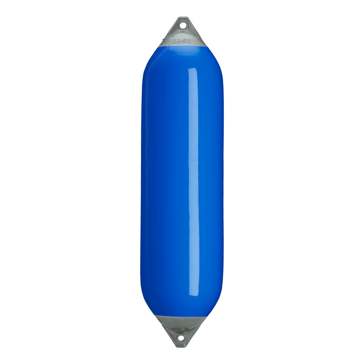 Blue boat fender with Grey-Top, Polyform F-8
