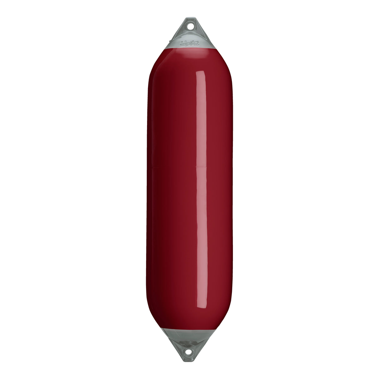 Burgundy boat fender with Grey-Top, Polyform F-8