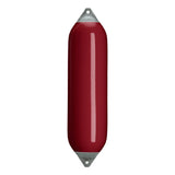 Burgundy boat fender with Grey-Top, Polyform F-8
