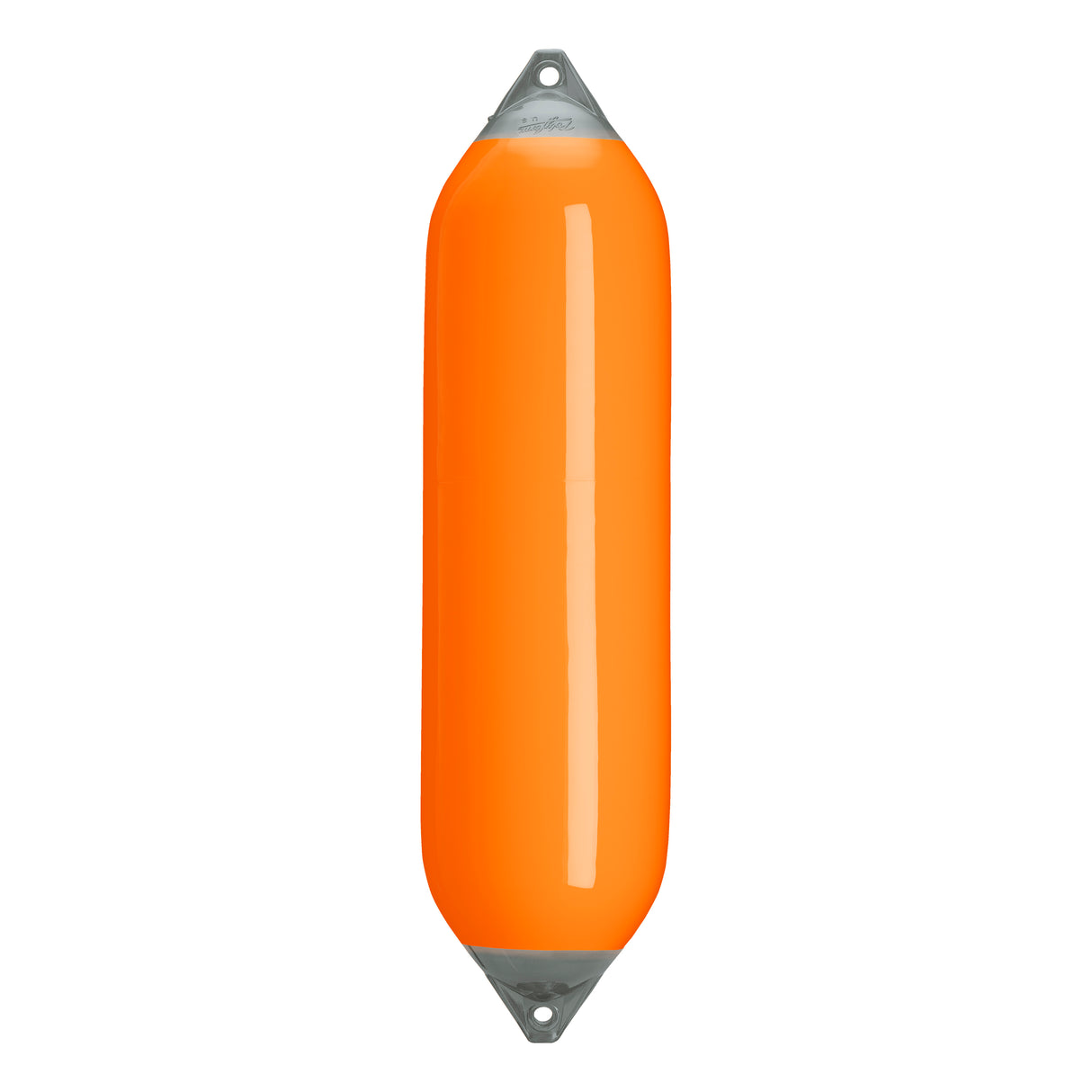 Orange boat fender with Grey-Top, Polyform F-8