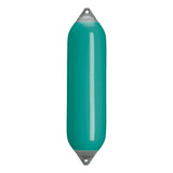 Teal boat fender with Grey-Top, Polyform F-8