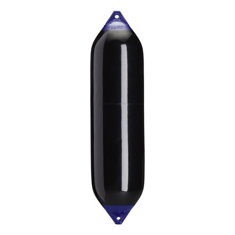 Black boat fender with Navy-Top, Polyform F-8 