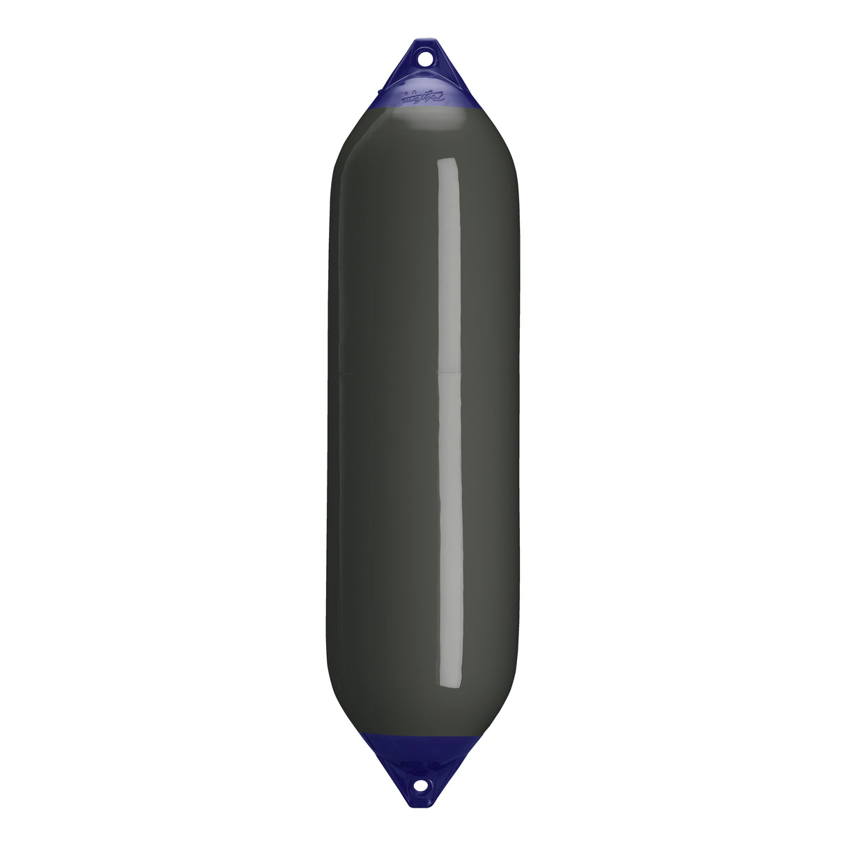 Graphite boat fender with Navy-Top, Polyform F-8 