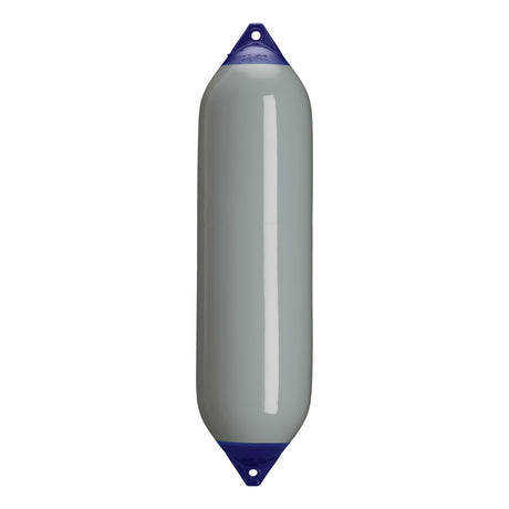 Grey boat fender with Navy-Top, Polyform F-8 