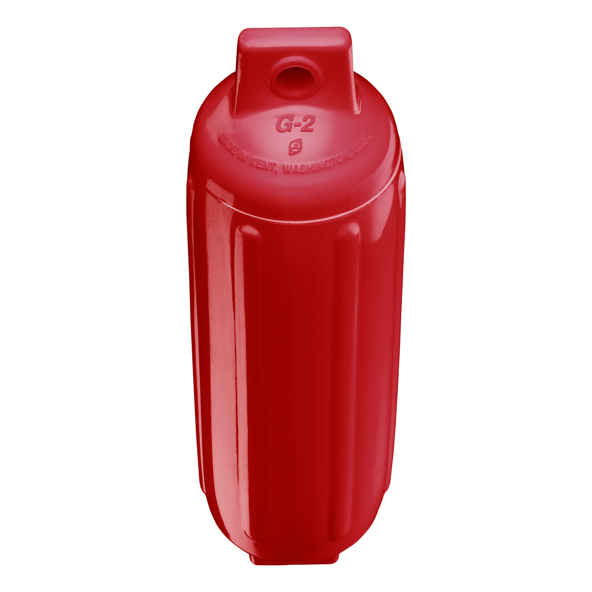 Classic Red boat fender, Polyform G-2 angled shot