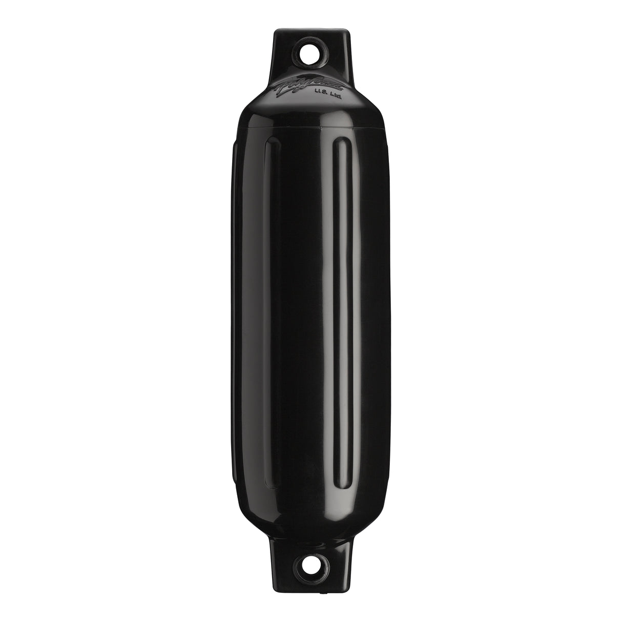 Black boat fender, Polyform G-2 
