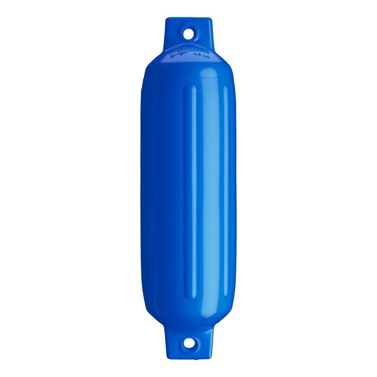 Blue boat fender, Polyform G-2 